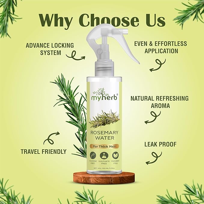 Herbal Rosemary Spray - Thicker Hair, Less Fall, Faster Growth !